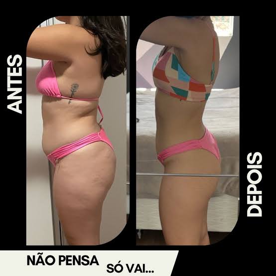 Antes e depois de Bianca S. após seguir o plano alimentar